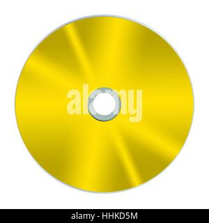 Compact-Discs vor einem weißen Hintergrund isoliert Stockfoto