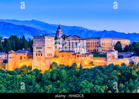 Alhambra von Granada, Spanien. Stockfoto