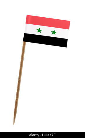 Zahn pick Wit eine kleine Papiertüte Flagge Syriens Stockfoto