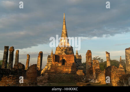 Chedis des alten königlichen Palast Wat Phra Si Sanphet, Ayutthaya Historical Park, Thailand, Asien Stockfoto