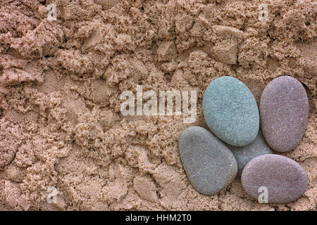 Meer, Sand und Steinen. Hautnah. Stockfoto