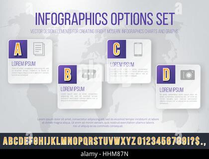 Infografiken Schriftsatz Stock Vektor