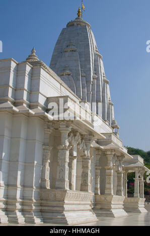 Architektonische Konstruktion der Tempel Birla Mandir nach Jaipur Indien, Architektur, Artstica, schöne, Birla, Geschichte, jaipur Stockfoto