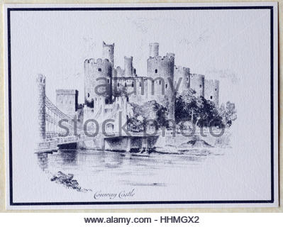 Conway Castle 1938, Wales Stockfoto