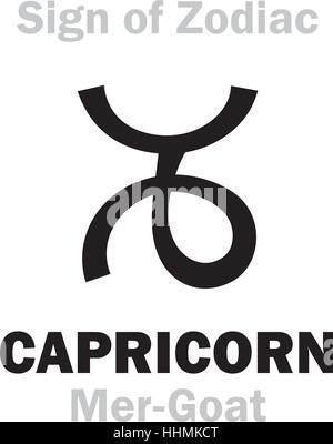 : Sternzeichen Sternzeichen CAPRICORNUS (die Mer-Ziege) Stock Vektor
