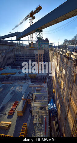 Aushub, Baustelle, Stuttgart 21, S21, Stuttgart, Baden-Württemberg, Deutschland Stockfoto