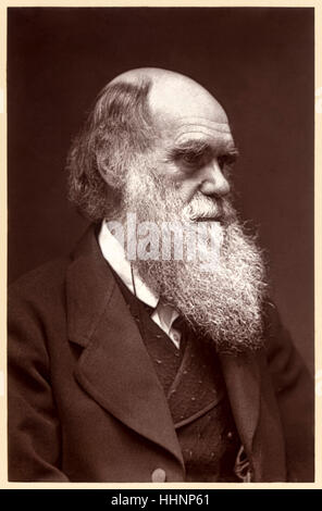 In 1859 veröffentlicht englische Naturforscher Charles Darwin (1809-1882), die zuerst seine Theorie der Evolution und natürliche Selektion in seinem Buch "On the Origin of Species" dargelegt. Siehe Beschreibung für mehr Informationen. Stockfoto