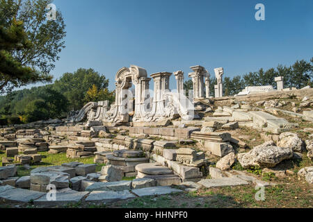 Ruinen der alten Sommerpalast, Peking, China Stockfoto