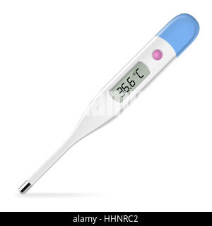 Elektronische Thermometer. Abbildung auf weißem Hintergrund für design Stockfoto
