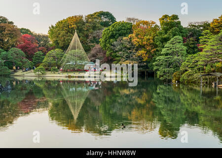 Rikugien Garten im Herbst, Tokyo, Japan Stockfoto