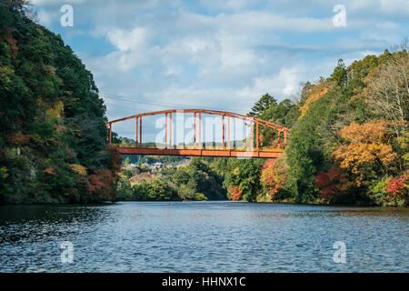 Kameyama Brücke im Herbst, Chiba, Japan Stockfoto