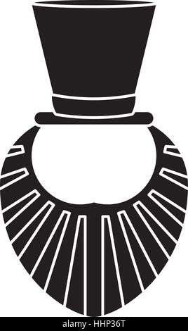 Silhouette St Patrick Tag Kobold Bart Hut Stock Vektor