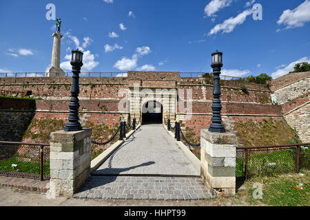 Belgrader Festung Kalemegdan, Belgrad, Serbien. Haupteingang Stockfoto