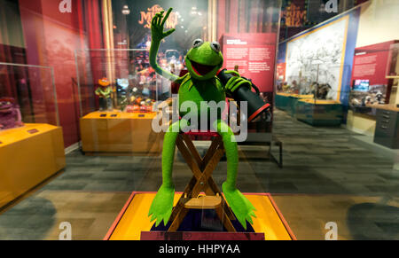 Atlanta, USA. 19. Januar 2017. Kermit ist auf Anzeige in der Jim Henson-Sammlung in der Mitte für Puppetry Künste zu sehen. Bildnachweis: Brian Cahn/ZUMA Draht/Alamy Live-Nachrichten Stockfoto