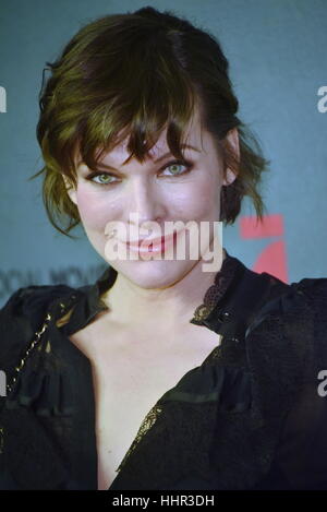 Berlin, Deutschland. 19. Januar 2017. Milla Jovovich / Social Media Premiere Resident Evil/in Berlin/19.01.2017 | Nutzung weltweit Credit: Dpa/Alamy Live-Nachrichten Stockfoto