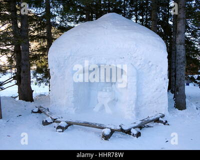 Hohe Tatra, Slowakei. 19. Januar 2017. Bethlehem - hohe Tatra - Slowakei, Weihnachten Heilige Familie Krippe, Credit Schnee: Daniel Dančo/Alamy Live News Stockfoto