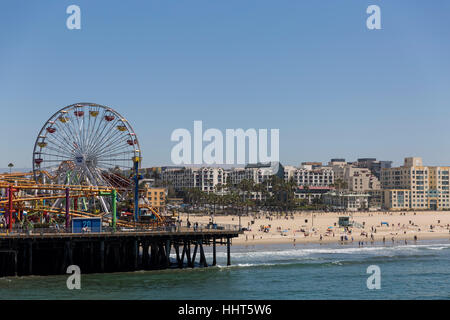 Santa Monica Pier. August 2016. Los Angeles, Kalifornien, Vereinigte Staaten von Amerika Stockfoto