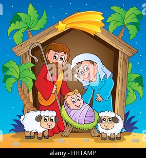 Frau, Mutter, Mutter, Ma, Mama, Cub, Baby, Weihnachten, Szene, Standort, Standort, Stockfoto
