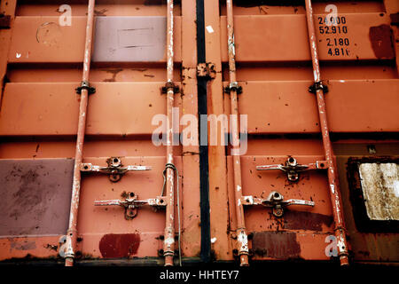 Der Hafen und seine Umgebung in Harburg bei Hamburg/Deutschland Stockfoto