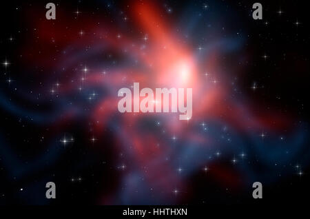 Abstract outer space background with stars, nebula, galaxy in night sky, astronomy concept Stockfoto