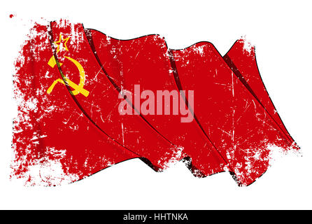 Flagge, Sowjetunion, russische, Kreml, Kommunisten, Illustration, Flagge, Sowjetunion Stockfoto