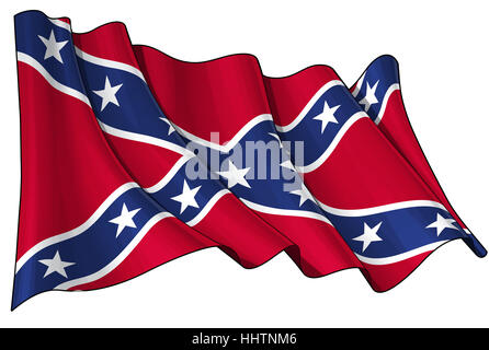 Amerikanisch, Fahne, Süden, Rebel, Bürgerkrieg, Illustration, Flagge, Süden, Banner, Stockfoto