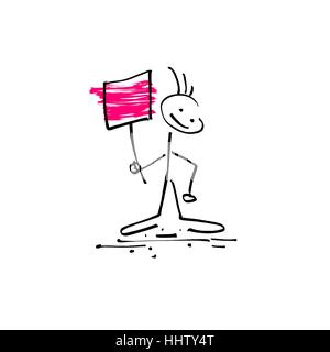 Handzeichnung Skizze Doodle menschlichen Strichmännchen Stock Vektor