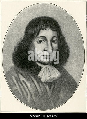 Benedikt (Baruch) Spinoza, Portrait. Niederländische Philosoph, 1632-1677 Stockfoto