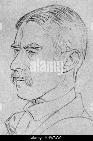 Ein E (Alfred Edward) Housman - englischer Dichter und klassischer Philologe: 26. März 1859 – 30. April 1936.   Nach einer Zeichnung von William Stockfoto
