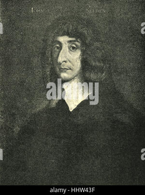 John Selden, Portrait. Englischer Jurist und Gelehrter des alten Gesetze und Verfassung und Halacha, 16 Dezember 1584 – 30. November 1654 Englands. Stockfoto