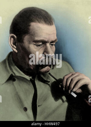 Maxim Gorky (Alexei Maximowitsch Peschkov) - Porträt des russischen Schriftstellers. Gorki. 28. März 1868 - 14. Juni 1936. Stockfoto