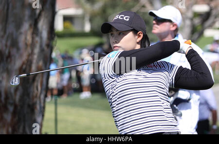 Rancho Mirage, Kalifornien - 04 April, 2015: Moriya Jutanugarn von Thailand im Ana Inspiration-Turnier auf der LPGA Tour, 04 April, 2015 Stockfoto