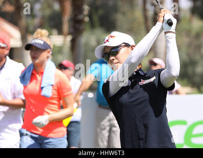 RANCHO MIRAGE, Kalifornien - 4. April 2015: Na Yeon Choi von Südkorea auf ANA-Inspiration-Golf-Turnier auf der LPGA Tour, 4. April 2015 in der Mi Stockfoto