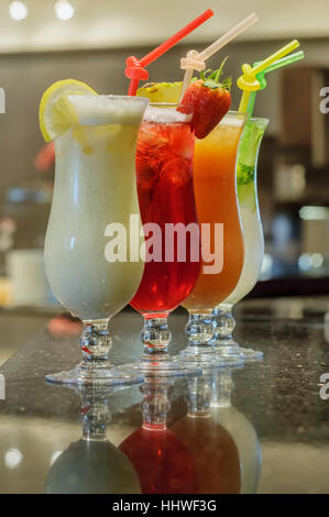 Eine Auswahl an Cocktails Stockfoto