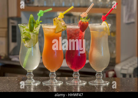 Eine Auswahl an Cocktails Stockfoto