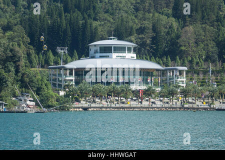 Taiwan, Sun Moon Lake, Ita Thao Seilbahnstation Stockfoto