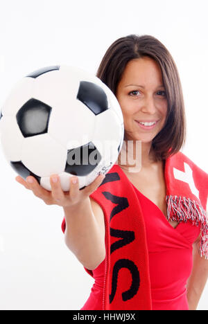 Schweizer Fußball-fan Stockfoto