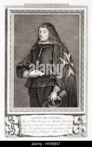 John von Österreich (der jüngere), 1629-1679.  Spanische allgemeine und politische Abbildung.  Nach einer Radierung in Retratos de Los Españoles Ilustres veröffentlicht Madrid, 1791 Stockfoto