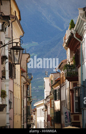 Laubengasse Meran Südtirol Italien Stockfoto