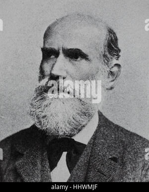 Theodor Karl Gustav von Leber, 1840-1917, deutscher Augenarzt, Geschichtsbild oder Illustration, veröffentlicht 1890, digital verbessert Stockfoto