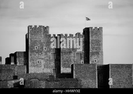 Frühlingslandschaft, Dover Castle; Dover-Stadt; Grafschaft Kent; England Stockfoto