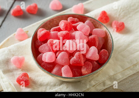 Sweed Red Heart Shaped Candy für Valetine Tag Stockfoto