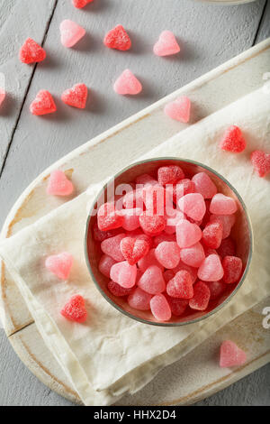 Sweed Red Heart Shaped Candy für Valetine Tag Stockfoto