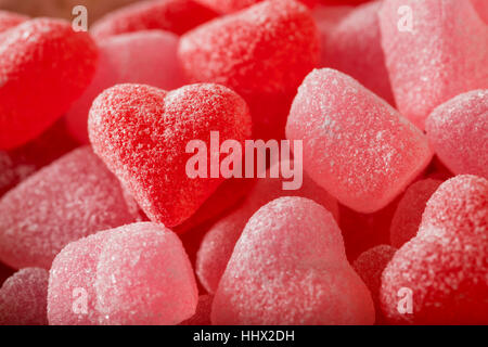 Sweed Red Heart Shaped Candy für Valetine Tag Stockfoto