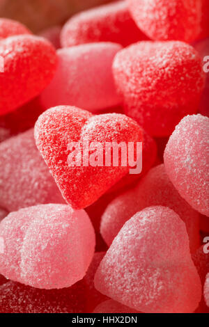 Sweed Red Heart Shaped Candy für Valetine Tag Stockfoto