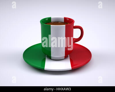 TASSE Kaffeetasse Italien Fahne 3 
