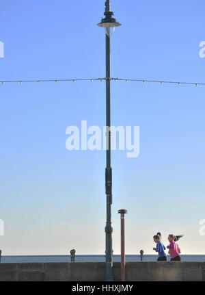 Jogger in Penzance, Cornwall. Stockfoto