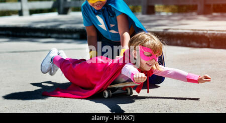 Kinder Kindheit Superhelden-Konzept Stockfoto