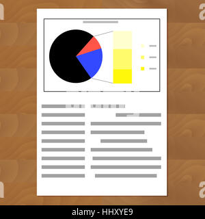 Finanzdaten Kreisdiagramm. Graph Geschäftsdaten, finanzielle Runde Diagramm, Vektor-illustration Stockfoto