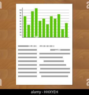 Spielplan Tabelle auf Tabelle Vektor. Wirtschaftlichen Visualisierungsinformationen Geschäft Bericht Grafik illustration Stockfoto